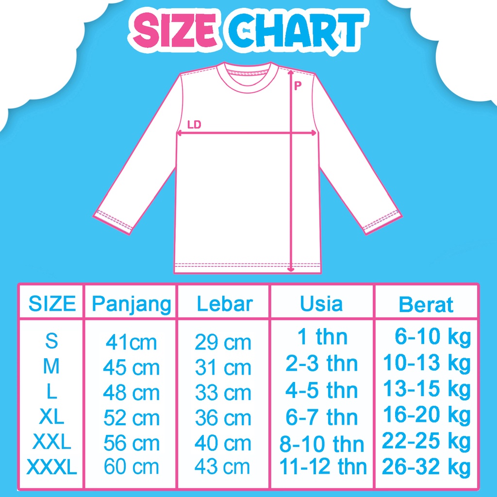 Kaos Custom Karakter Anak Lucu Dan Menarik Desain Karakter Bisa Pilih Sendiri 1-12 Tahun Unisex