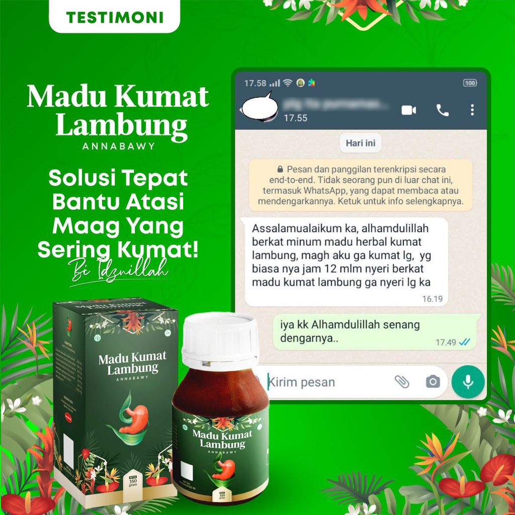 Madu Kumat Lambung 350 gram Original Madu Spesial Maag Perut Kembung dan Mual