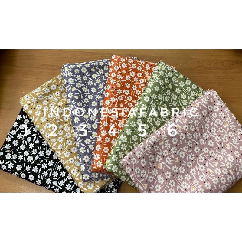 Kain Katun Jepang motif KJ323 bahan tokai senko japan design ori gamis tunik piyama mukena seragam c