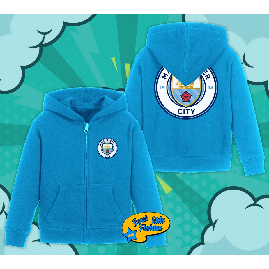 Jaket Hoodie Zipper Anak Manchester City Hoodie Anak Manchester City