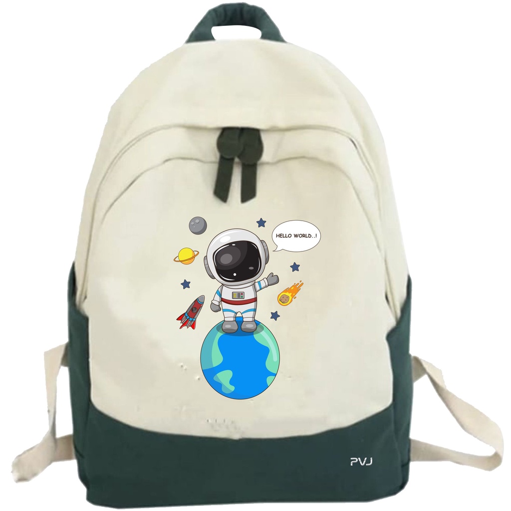 PVJ - Tas Ransel Sekolah Anak Laki-Laki Karakter Astronot Galaxy