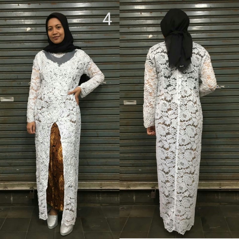 kebaya pengantin putih/kebaya ijab putih