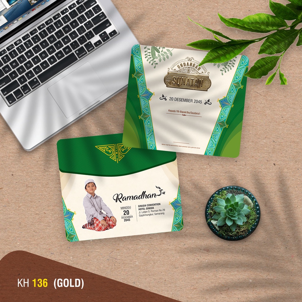 New KHITAN (KH 136 Gold) Blanko Undangan | Undangan Murah | Blangko Undangan