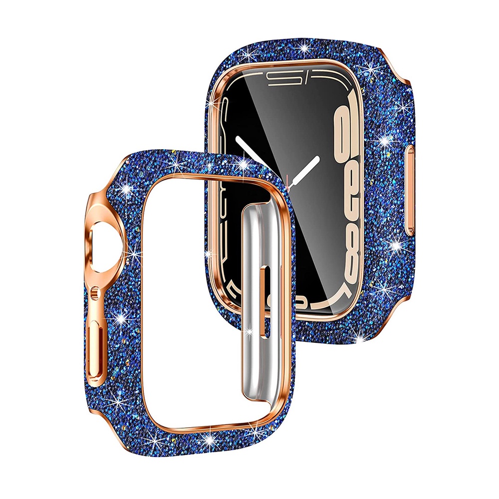 Diamond Case Untuk Apple Watch 45mm 41mm 44mm 40mm Bling Crystal Bumper Untuk Iwatch Series 8 7 4 5 6 Se