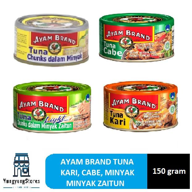 

Siap Kirim.. Ayam Brand Tuna Chunks in Oil / Olive Oil / Flakes In Oil / Kari / Cabe gram 97