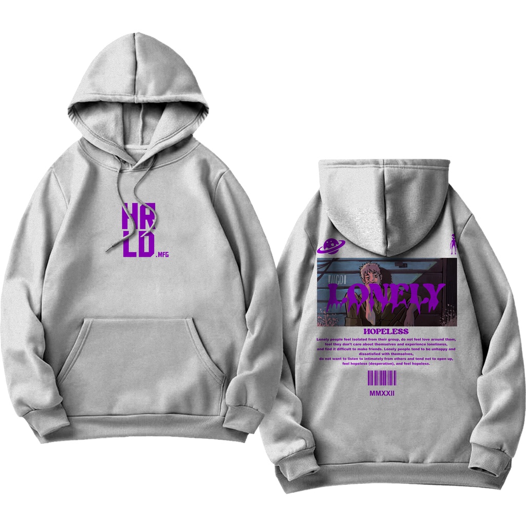 Holyrider LONELY Sweater Hoodie Distro Sablon DTF Fleece Cotton II Holyrider Jumper Hoodie LONELY II M-XXL (Pria &amp; Wanita) Free stiker&amp;Gantungan Kunci