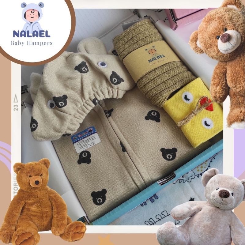 NALAEL hampers bayi kado lahiran bayi laki laki dan perempuan unisex bermanfaat HOODIE Series (COD/Pay Later)