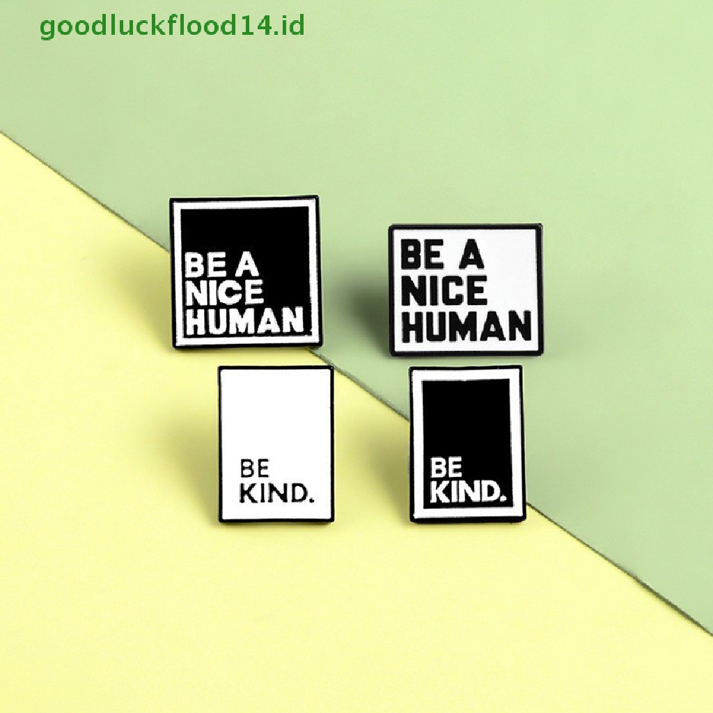 [GOOGFOUR] Enamel Pin Custom Sederhana Hitam Putih Bros Kerah Pin Baju Lencana Perhiasan [TOP]