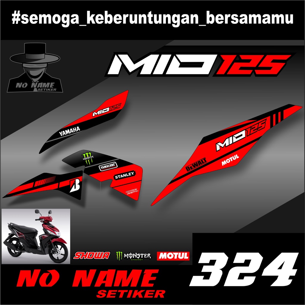 Sticker Striping mio m3 (324) - decal Stiker setriping Variasi List Motor