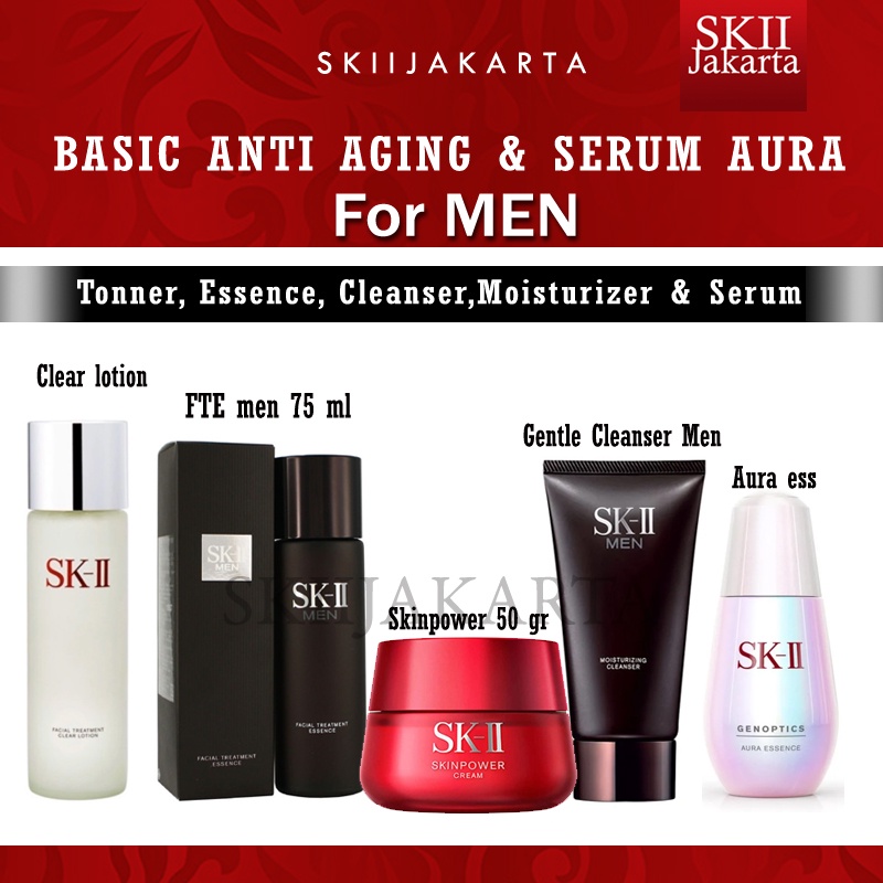 SK-II SKII SK II SK FACIAL TREATMENT ESSENCE MEN AURA ESSSENCE SET LENGKAP