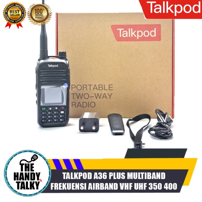 TALKPOD A36 PLUS A36P MULTI BAND HT AIRBAND VHF UHF 350 400 Mhz A36 P