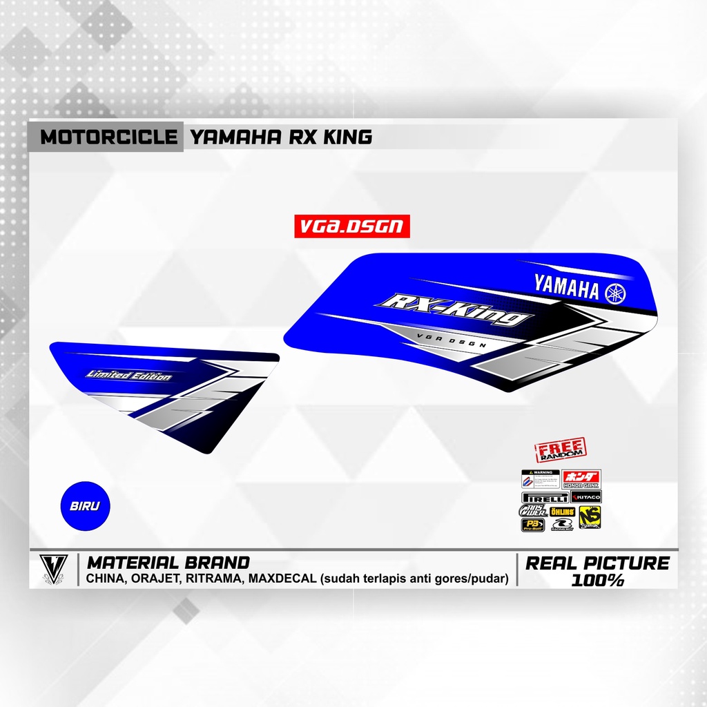 Jual Striping Transparan Rx King Stiker Tangki Variasi Yamaha Rx king