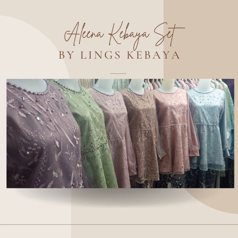 kebaya modern brukat wisuda kondangan lamaran Sage Green Nude Milo Lavender Mauve Taro Silver Pink Rosegold