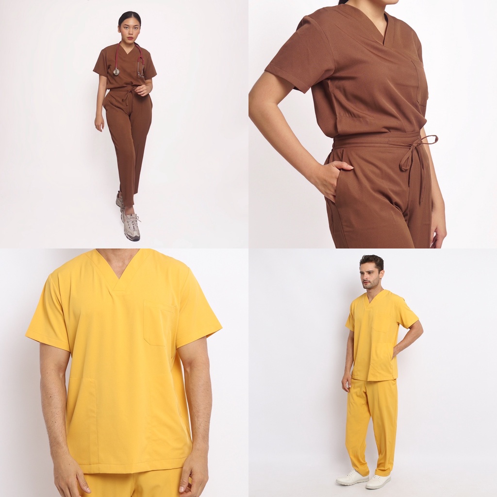 Baju Jaga VSS Scrubs on Call Stretchy Lengan Pendek