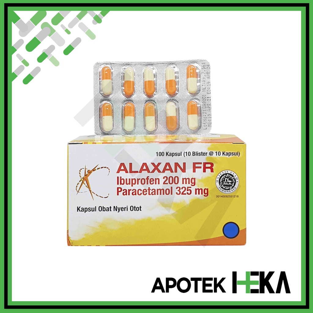 Alaxan FR Box isi 10x10 Kapsul - Meredakan Nyeri Otot, Sakit Kepala (SEMARANG)