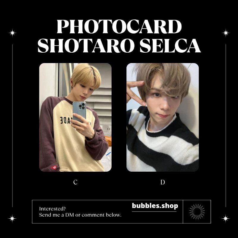 PHOTOCARD UNOFFICIAL SHOTARO NCT SELCA