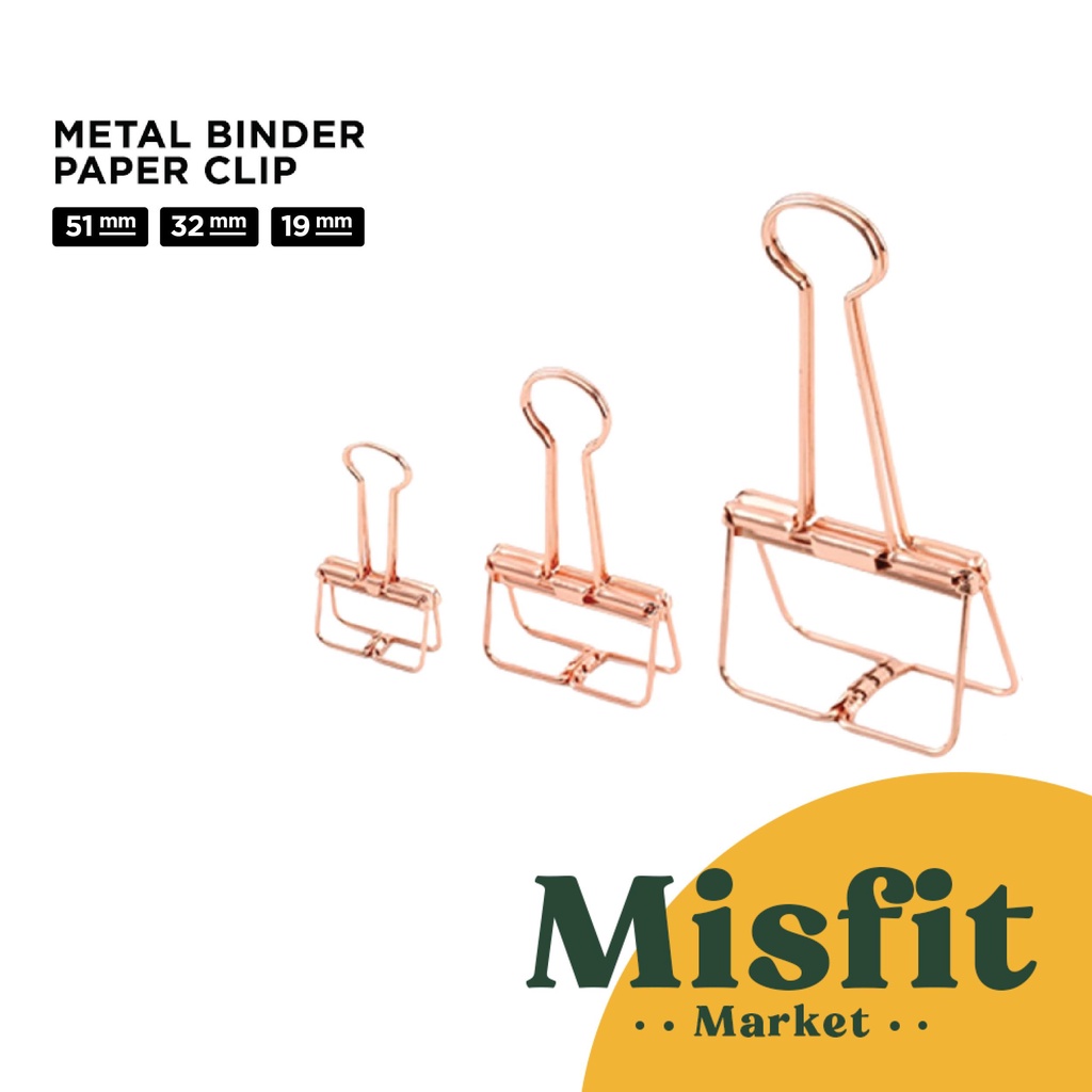

Skeleton Metal Wire Binder Paper Clip 19 32 51 mm Hollow Gold Bronze Perunggu Ungu Purple Hitam Black