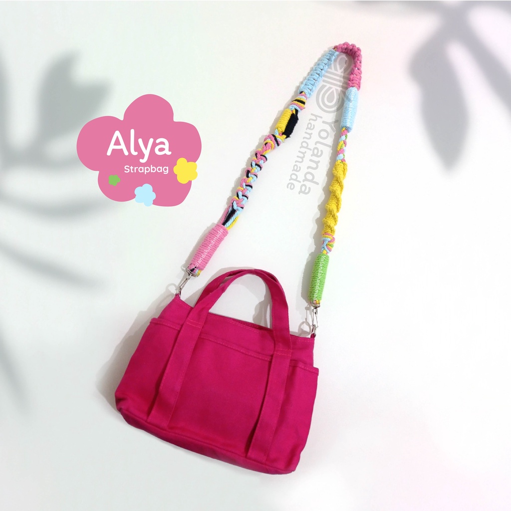 [TERMURAH] Tali Strap bag Macrame ALYA | Premium | Tali kamera | Strap Bag Lucu | Custom | Puffy Bag | Sling Bag | Pendek |COD