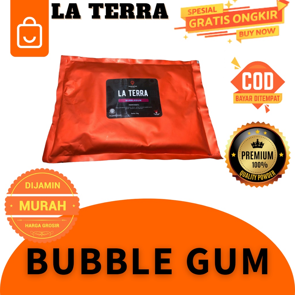 

LA TERRA BUBBLE GUM POWDER FRAPPE RASA PERMEN KARET KEKINIAN