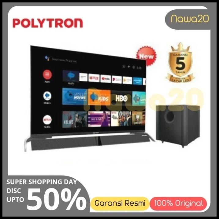 Polytron Smart Android Digital Tv 32Inch Pld 32Bag9953 + Sound Bar