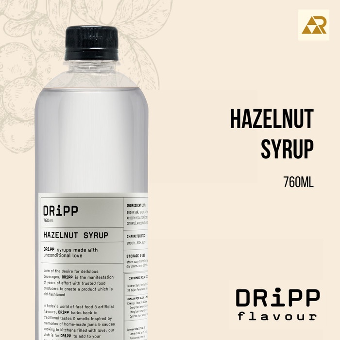 

DRIPP HAZELNUT SYRUP - 760ML