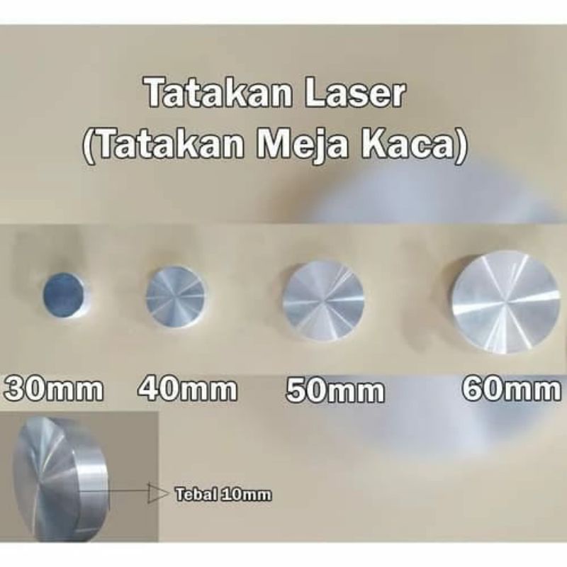 Tatakan Laser Kaca Huben / Plat Koin Kaki Meja Kaca / Dekoratif Tatakan Meja / Tatakan Bulat & Kotak