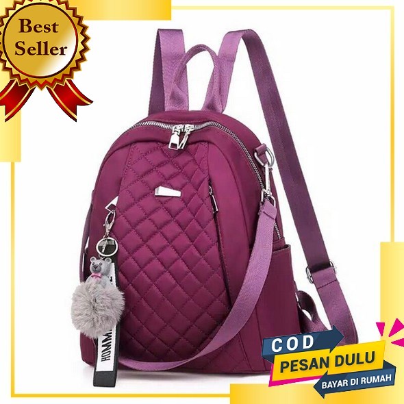 Tas Opio 049 Backpack Mini Shoulder Bag Wanita 2In1 Premium / Ransel Tas Wanita Terkini  Ransel Wani