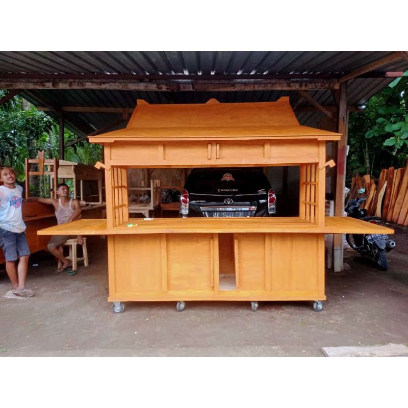 Gerobak angkringan Jumbo beratap joglo