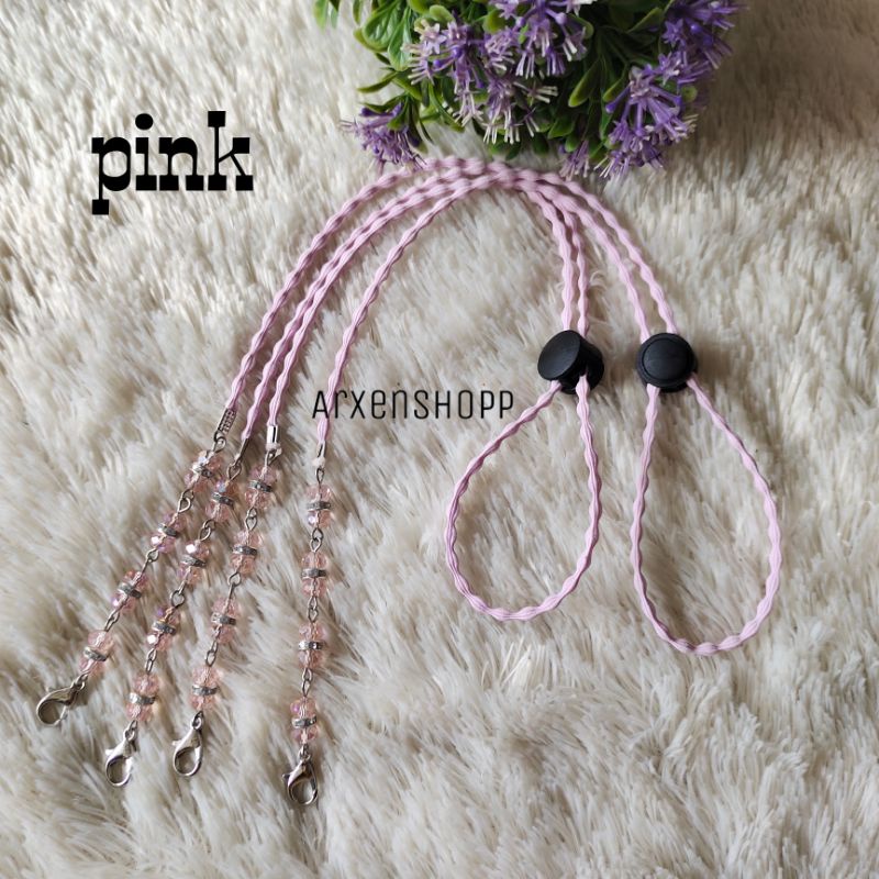 STRAP MASKER HIJAB / NON HIJAB/ KONEKTOR MASKER/CONNECTOR MASKER HIJAB 2IN1, STRAP MASKER MUTIARA