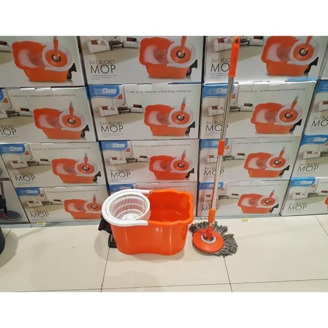 Jual Pro Clean Set Alat Pel Putar Proclean In Bucket Mop Spin