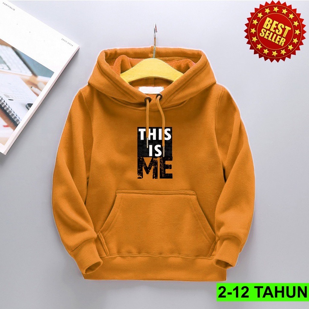 THIS IS ME Jumper Hoodie Anak II Jaket Hoodie Anak Viral Bahan Fleece Size M - XL ( Laki Laki &amp; Peremepuan )