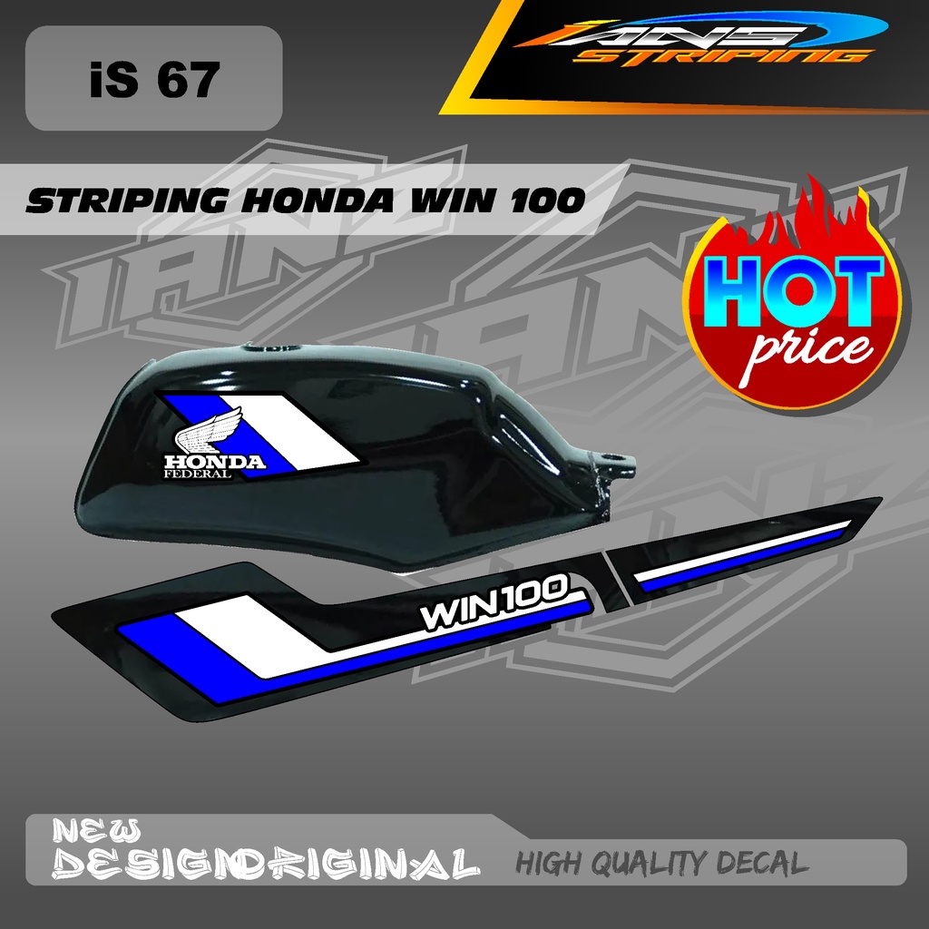 STRIPING STIKER HONDA WIN 100 HOLOGRAM / STIKER HONDA WIN 100 STANDART / LASER CROM IS67