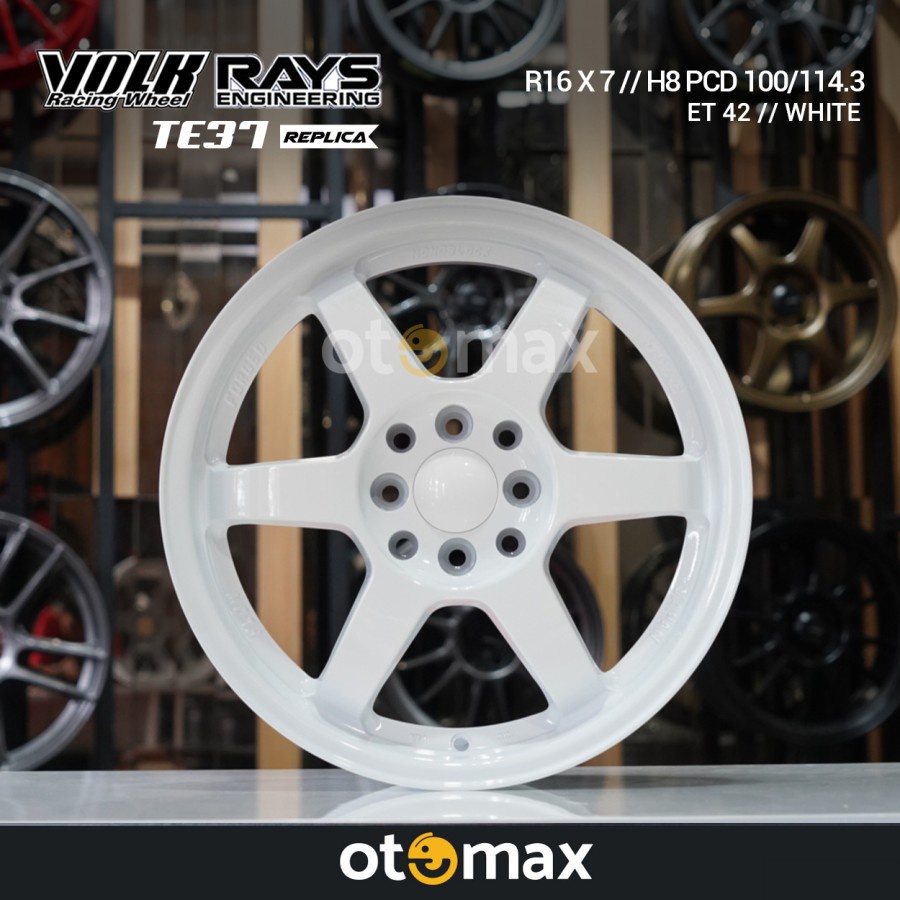Velg Mobil Volk Rays TE37 Ring 16 White