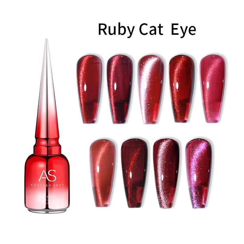 [FLASHES] AGH Ruby Cat Eye NAILS POLISH GEL KUTEK GEL 15ml Soak Off UV Gel