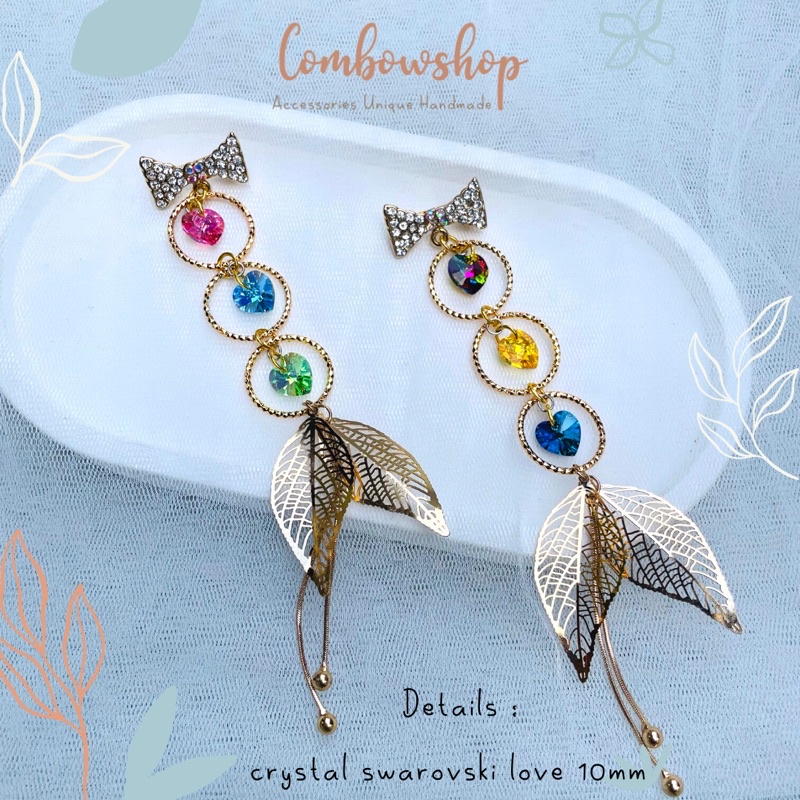 BROSS DAGU KRISTAL SWAROVSKI // Bross swarovski original juntai daun