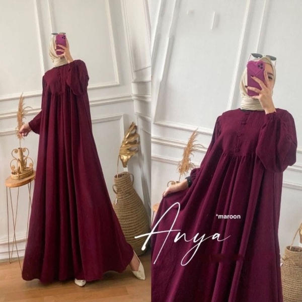 Gamis Anya Dress Maxy Crincle Airflow