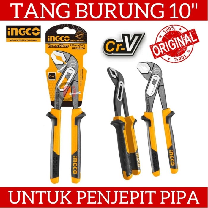 INGCO HPP28258 Tang Jepit Pipa / Tang Burung Pump Pliers 10 Inch