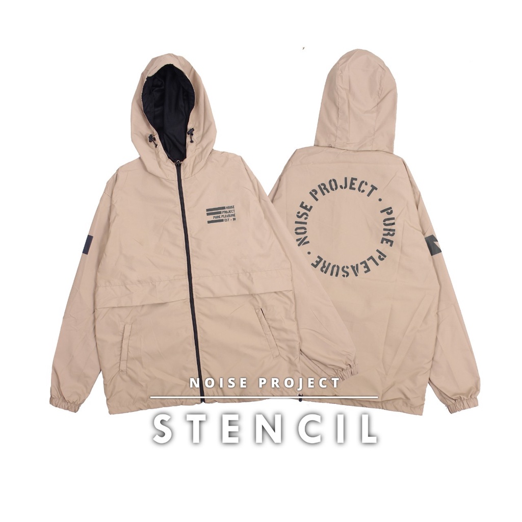 TURUN HARGA ! JAKET COWOK PARASUT OUTDOOR STENCIL WOLV ORIGINAL / JAKET HOODIE PRIA WATERPROOF