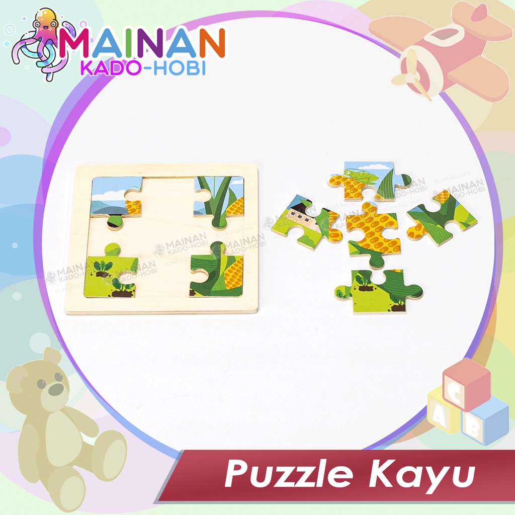 MAINAN ASAH OTAK SUSUN WOODEN PUZZLE TOYS ANAK LAKI PEREMPUAN