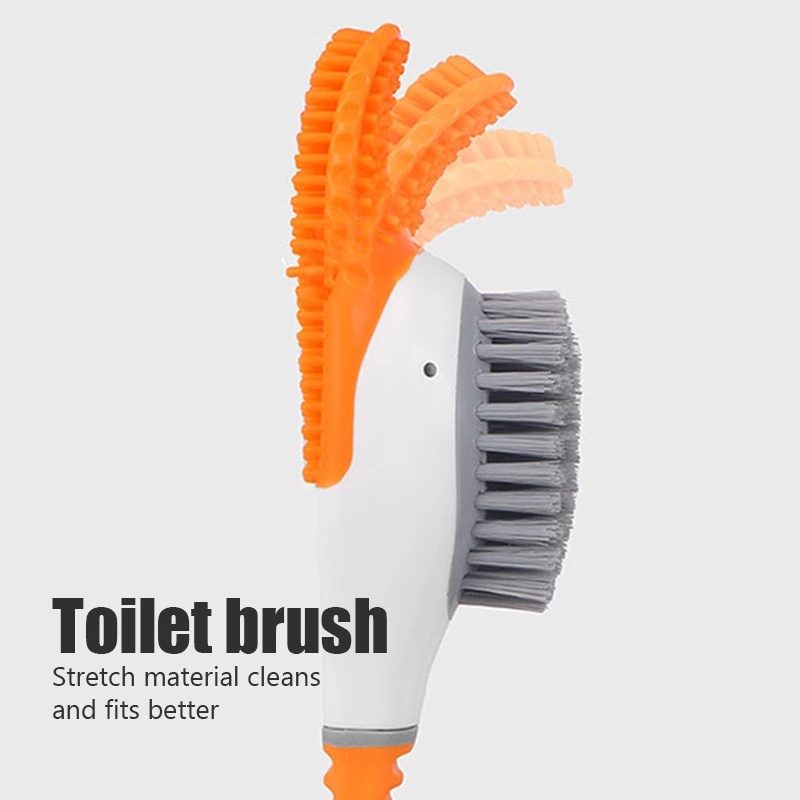 【COD】Silicone Toilet Brush Wall Mounted Long Handle Toilet Brush Soft Hair Toilet Brush Household Bathroom