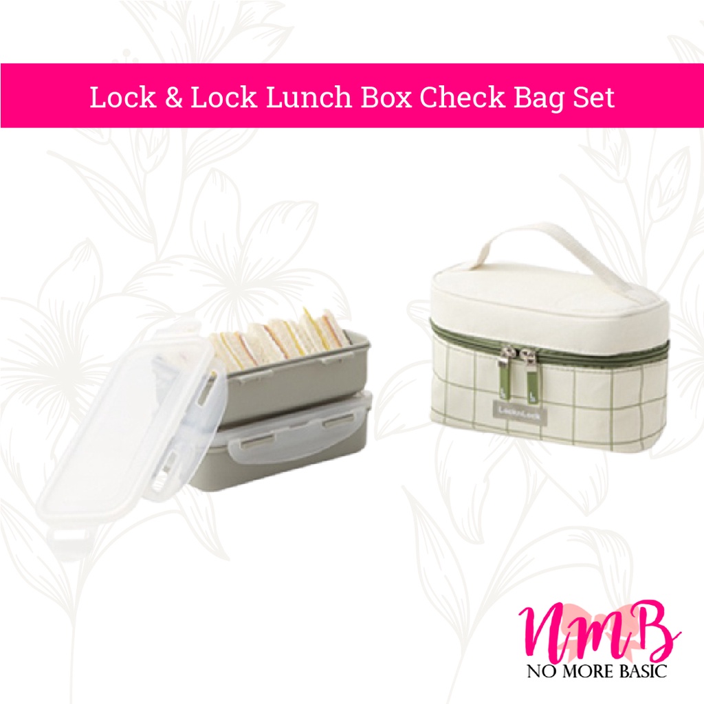 Lock &amp; Lock Lunch Box Check Bag Set