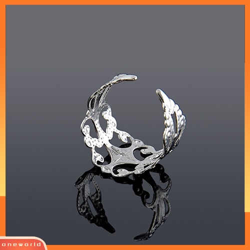 {oneworld} Fashion Wanita Berongga Adjustable Perhiasan Pantai Cincin Ujung Terbuka Untuk Hadiah Pesta