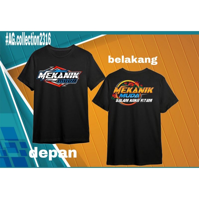 Kaos Mekanik Muda New // T-shirt Baju Mekanik Muda // Katun Combed 24S