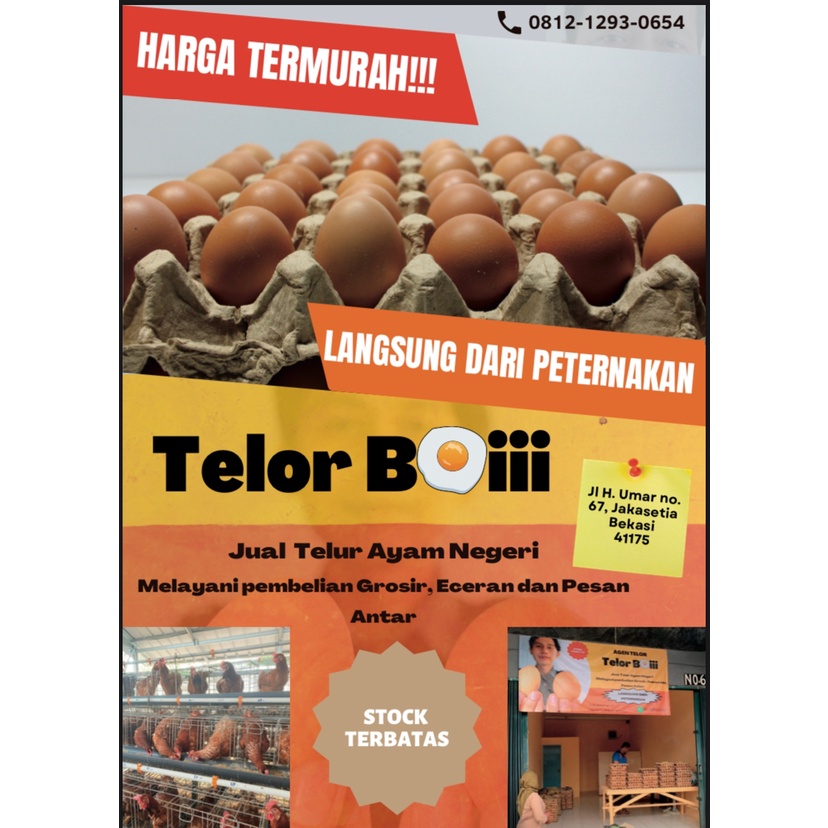 

Telur Ayam Negeri By TelorBoiii | Segar dan Berkualitas | Harga Termurah!! | 1kg