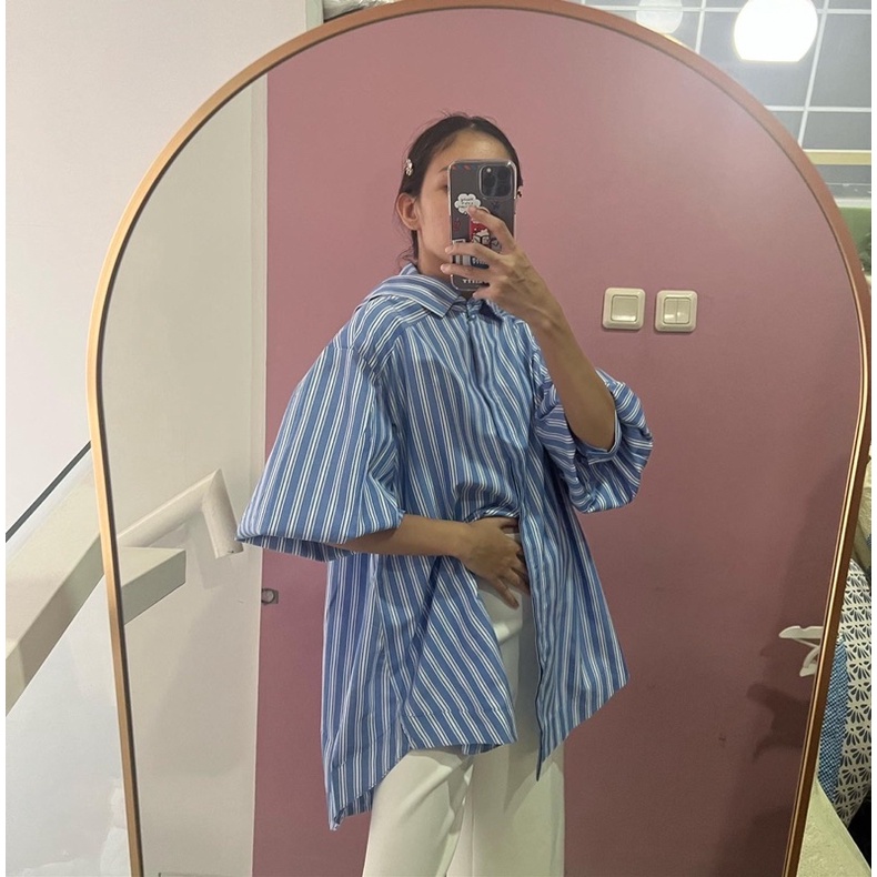 dombi shirt salur katun with hoodie