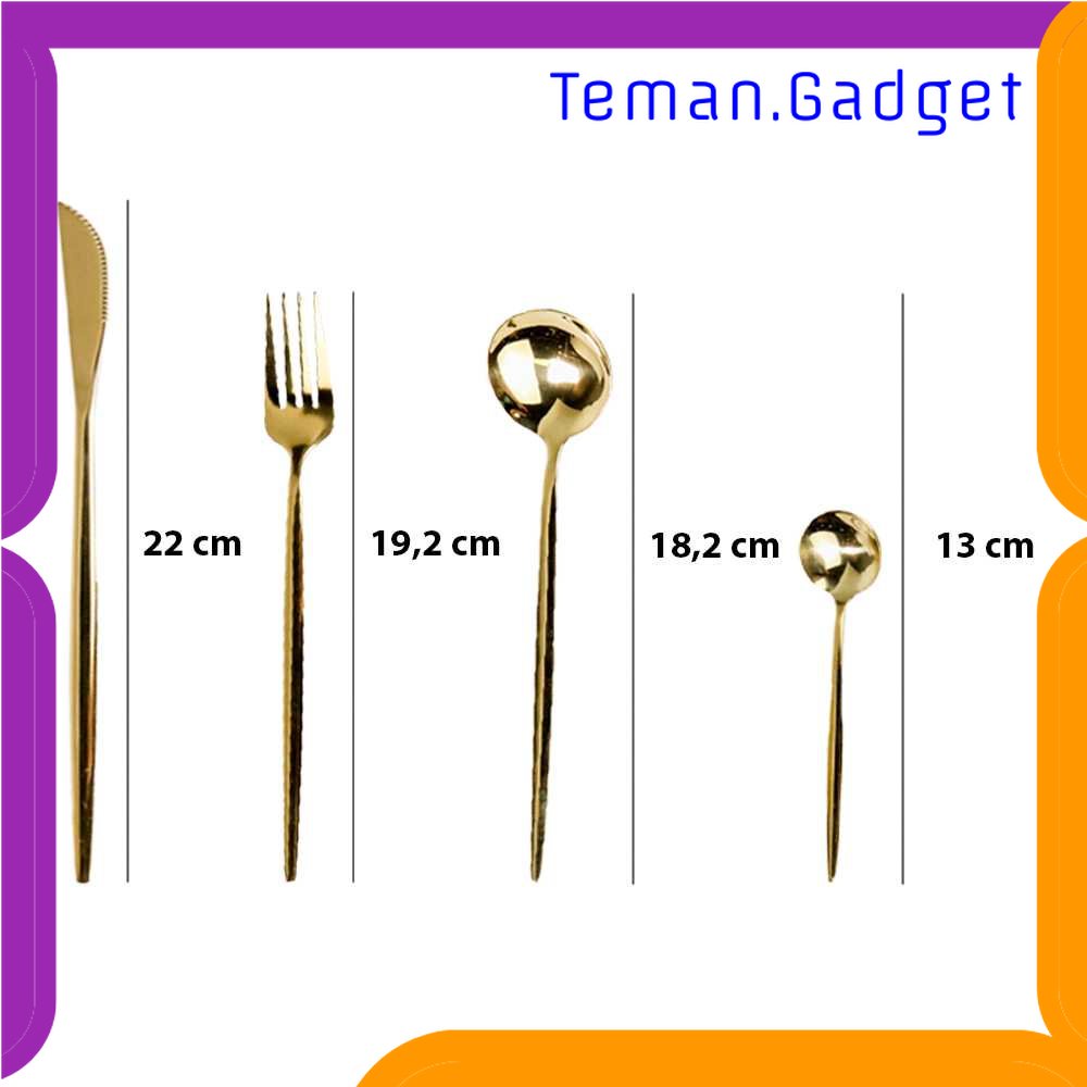 TG - DPR EWIN Set Sendok Garpu Elegan Cutlery Set Stainless Steel 24PCS - M1013