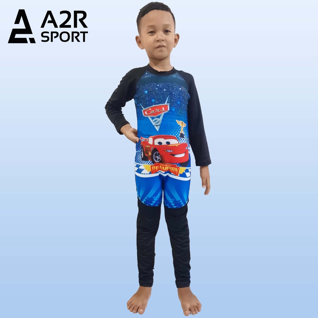 Baju Renang Anak laki-laki TK dan SD model diving panjang karakter