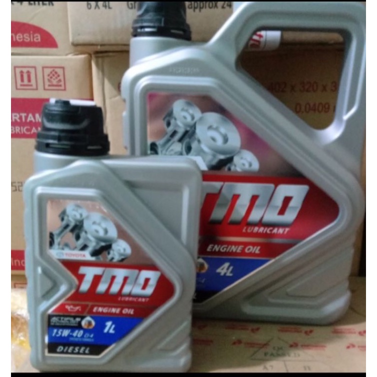 PAKET OLI 5liter TMO TOYOTA DIESEL SAE 15W-40 SN 4L DAN 1 L