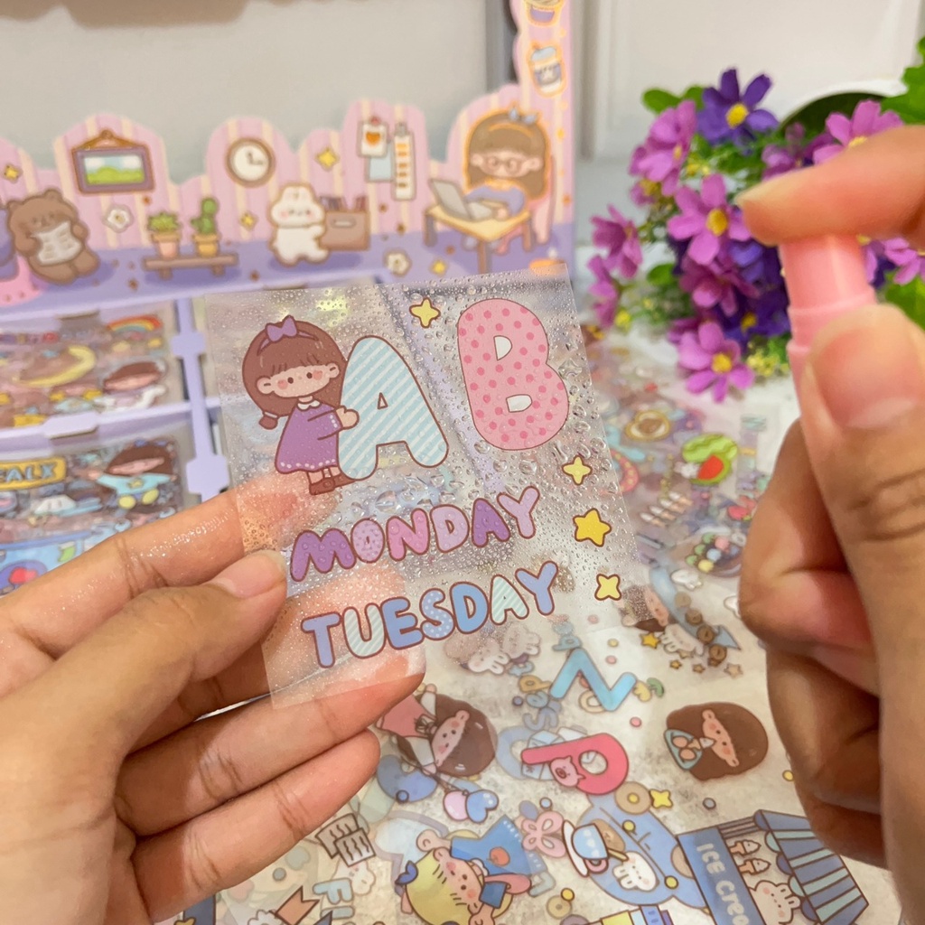 BOX STICKER SENMU ISI 200 LEMBAR MOTIF SUPER CUTE LUCU LIMITED EDITION PAKET STIKER ISI 200 GAMBAR SWEET LITTLE GIRL PERLENGKAPAN HIASAN GIFT SPECIAL READY COD