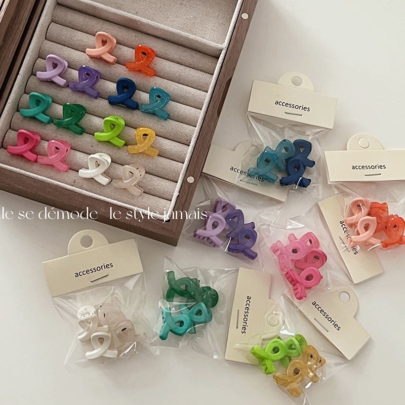 JEPIT SHARK MINI DOFF COLORFUL WARNA WARNI JEPITAN RAMBUT PONI SMALL KECIL KOREA MATTE KOREAN HAIR CLAW CLIP SOLID POLOS JELLY AKSESORIS ANAK